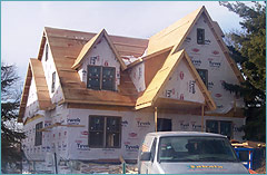Houses under construction